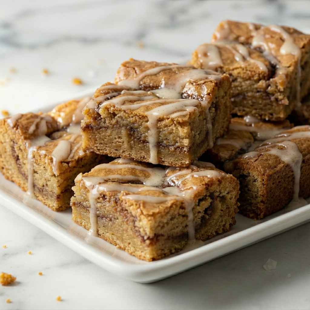 Cinnamon Roll Blondies