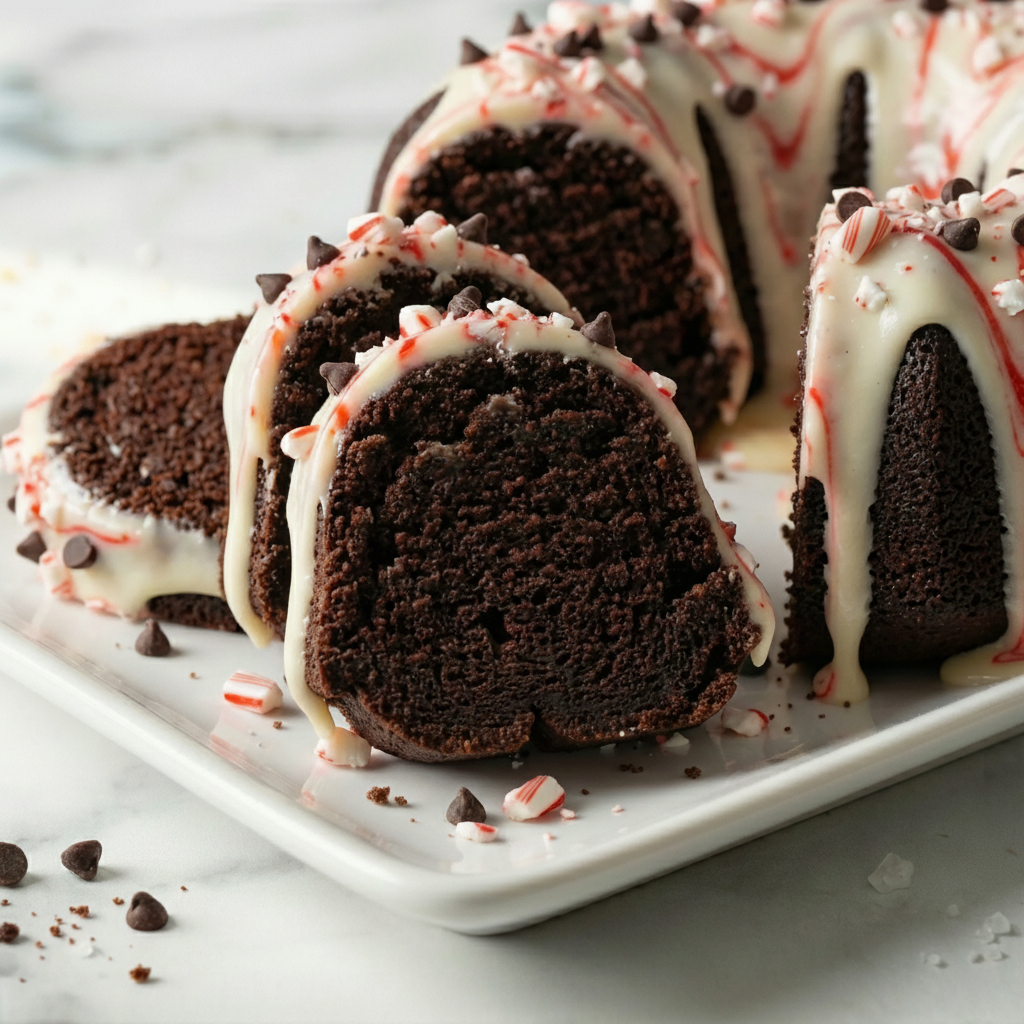 Chocolate Peppermint Bundt Cake